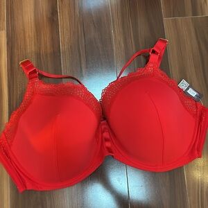 44G Adore me strappy red lightly lined  bra